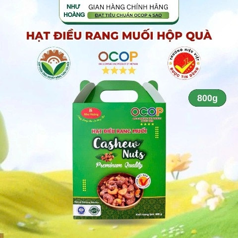 HẠT ĐIỀU RANG MUỐI HỘP QUÀ (800g)
