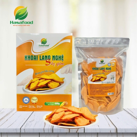 KHOAI LANG NGHỆ SẤY GIÒN (500g)