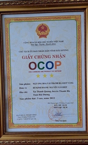 MẬT ONG HOA VẢI THANH HÀ GIỌT VÀNG ( 650ML)