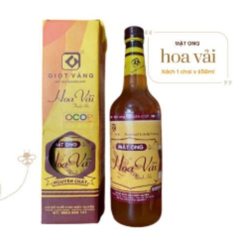 MẬT ONG HOA VẢI THANH HÀ GIỌT VÀNG ( 650ML)