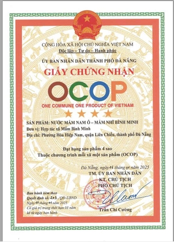 NƯỚC MẮM NAM Ô - MẮM NHĨ BÌNH MINH (Hộp 2 chai x 525ml)