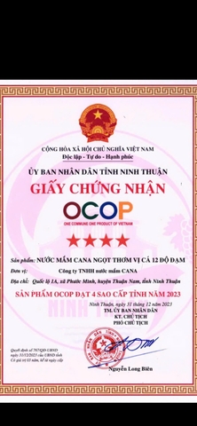 NƯỚC MẮM CANA NGỌT THƠM VỊ CÁ 12 ĐỘ ĐẠM (500ml)