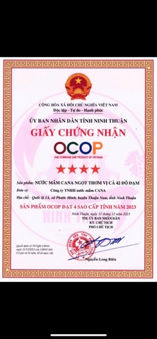 NƯỚC MẮM CANA NGỌT THƠM VỊ CÁ 42 ĐỘ ĐẠM (500ml)