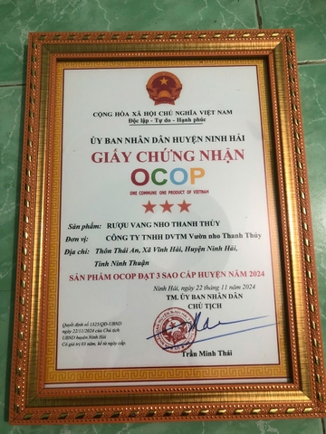 RƯỢU VANG NHO THANH THỦY (750ml , chai thủy tinh)