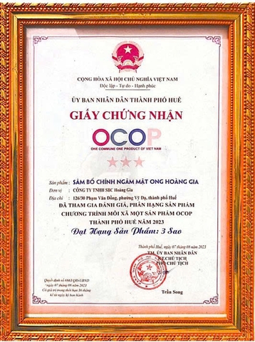 SÂM BỐ CHÍNH NGÂM MẬT ONG HOÀNG GIA (380ml)