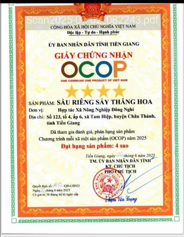 SẦU RIÊNG SẤY THĂNG HOA ĐÔNG NGHI (50g)