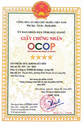 DỨA (KHÓM) SẤY DẺO (500g)