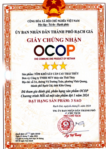 TÔM KHÔ SẤY CÁ CAY THÁI THỦY ( 200g )