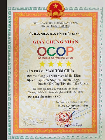 MẮM TÔM CHUA BÀ HAI DIỄM ( 500g )