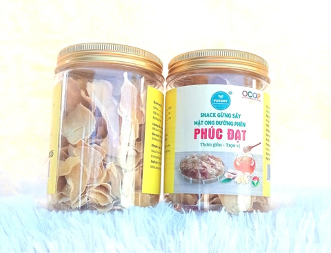 SNACK GỪNG SẤY MẬT ONG ĐƯỜNG PHÈN PHÚC ĐẠT (50g)