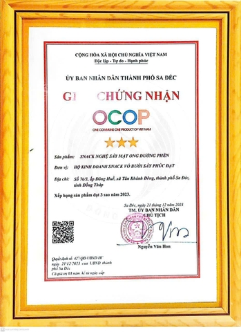 SNACK NGHỆ  SẤY MẬT ONG ĐƯỜNG PHÈN (50g)