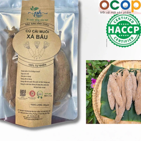 XÁ BẤU MẶN PHÚC HÀO (Củ cải muối 1000g)