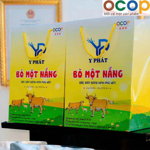 BÒ MỘT NẮNG Y PHÁT (2 túi x 500g -Tặng muối kiến vàng)