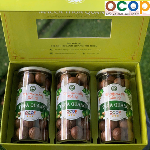 HẠT MACCA SẤY TÁCH KẼ THẢO QUANG (Set 3 hộp/500g)