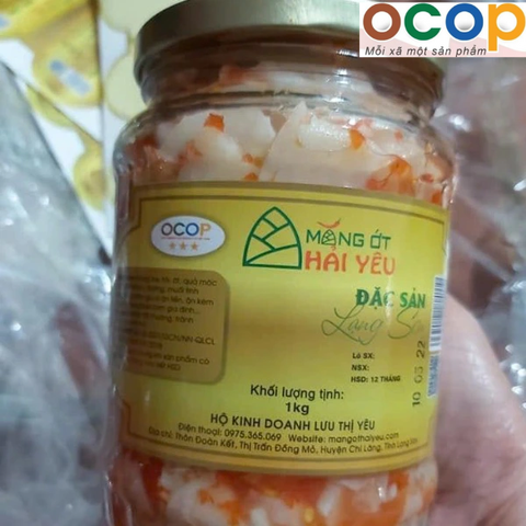 MĂNG ỚT HẢI YÊU (Lọ thuỷ tinh 1Kg)