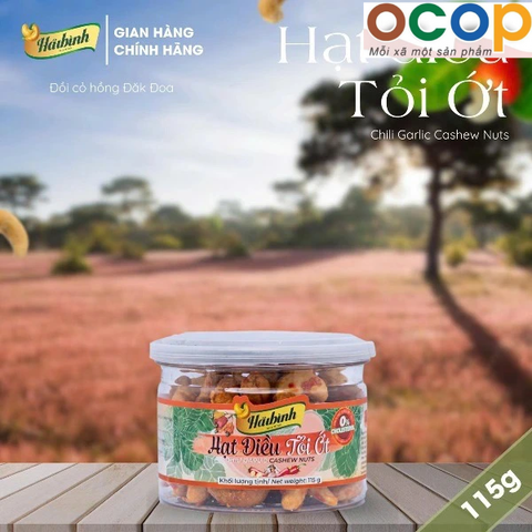 HẠT ĐIỀU TỎI ỚT (Hũ 115g)