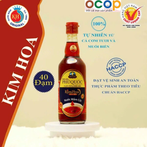 NƯỚC MẮM KIM HOA 40 ĐỘ ĐẠM (520ml)