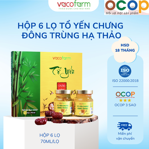 TỔ YẾN CHƯNG ĐÔNG TRÙNG HẠ THẢO (Lốc 6 lọ)