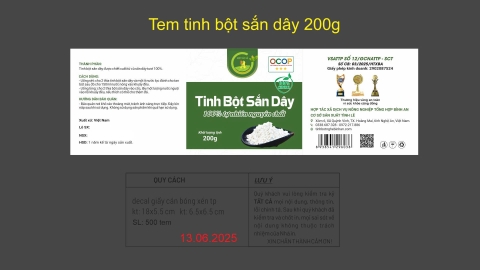 TINH BỘT SẮN DÂY( 500g )