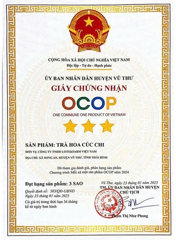 TRÀ HOA CÚC CHI LOTEKFARM (Lọ 25g)