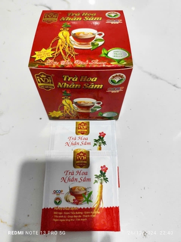 TRÀ HOA NHÂN SÂM TÚI LỌC (Hộp 15 gói lọc x 1,7g)