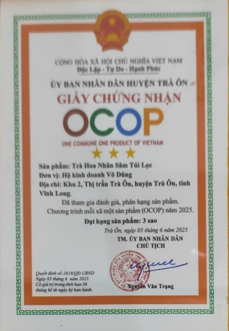 TRÀ HOA NHÂN SÂM TÚI LỌC (Hộp 15 gói lọc x 1,7g)