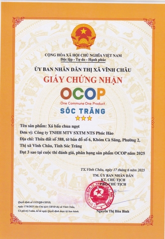 XÁ BẤU CHUA NGỌT PHÚC HÀO (500g)