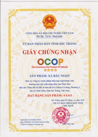 XÁ BẤU NGỌT  PHÚC HÀO (500g)