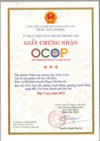MẮM TÉP CHƯNG THỊT THẢO LINH (500g)