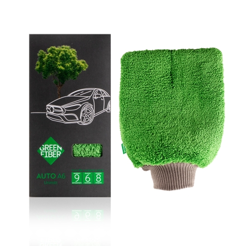 Găng tay lau dọn đa năng Green Fiber AUTO А6, màu xanh lá - xám