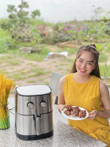Cách nướng sườn bằng nồi chiên không dầu Casamom Hàn Quốc