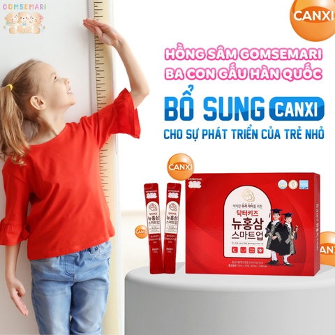 Nước hồng sâm trẻ em Ba Con Gấu Hàn Quốc hỗ trợ cho sự phát triển chiều cao