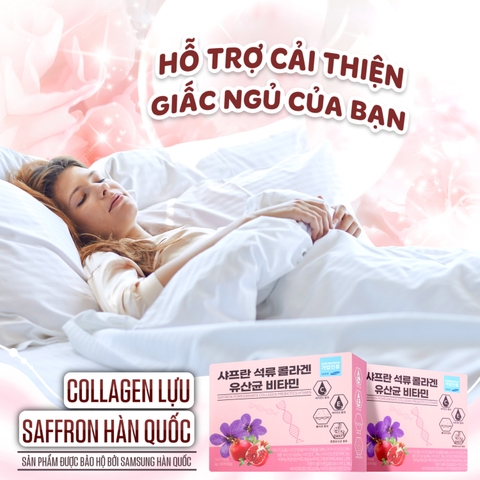 Collagen hoa nghệ tây Hàn Quốc hỗ trợ cải thiện giấc ngủ cho bạn