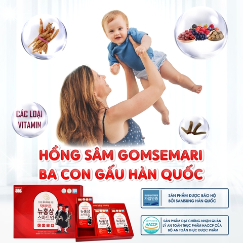 Giúp bé khỏe mạnh nhờ hồng sâm Ba Con Gấu Hàn Quốc