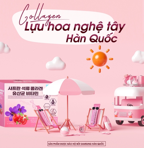 Cải thiện tiêu hóa nhờ 8 loại men có trong collagen hoa nghệ tây lựu Hàn Quốc