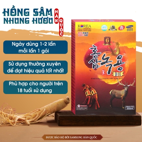 Hồng Sâm Nhung Hươu Hàn Quốc Red Ginseng Deer Antlers