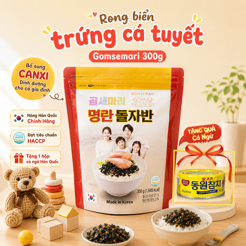 RONG BIỂN 3 CON GẤU GOMSEMARI - túi 300g - tặng 1 hộp cá ngừ