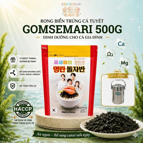 RONG BIỂN 3 CON GẤU GOMSEMARI - túi 500g - tặng cặp lồng lớn
