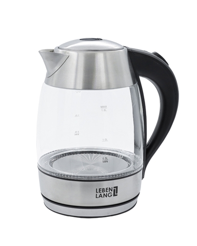 LBWE2626 - Ấm siêu tốc, ấm đun nước thủy tinh LEBENLANG dung tích 1800ml