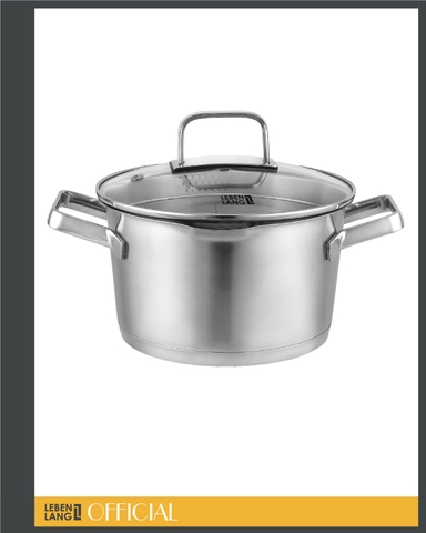 LBL2529- Nồi inox đa năng nắp kính Lebenlang 2500ml