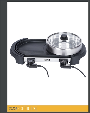 LBTT0805 - Bếp lẩu nướng đa năng, nồi lẩu riêng biệt Lebenlang 2000W