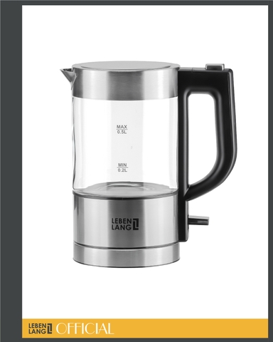 LBL2809 - Ấm siêu tốc, ấm thủy tinh Lebenlang LBL2809 dung tích 500ml