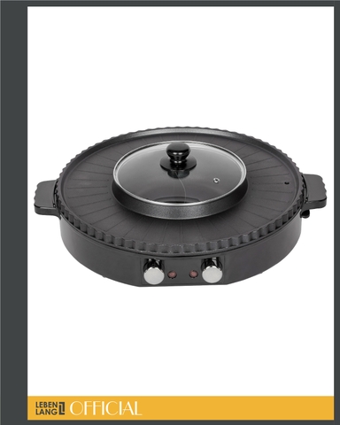 LBTT5288- Bếp lẩu nướng điện tròn 2 ngăn Lebenlang 1800W