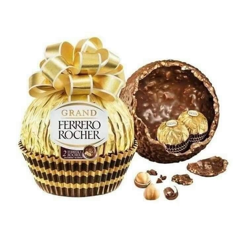 Socola Ferrero Rocher quả cầu buộc nơ 125g ( vàng)