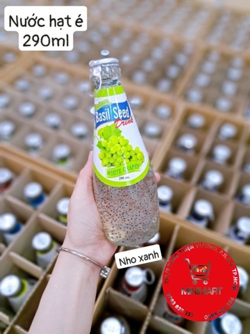 Nước ép trái cây hạt é  Basil Seed - Thailand 290ml ( nho xanh)
