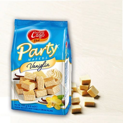 Bánh xốp Lago Party Wafers 250g ( vị vani) (20)