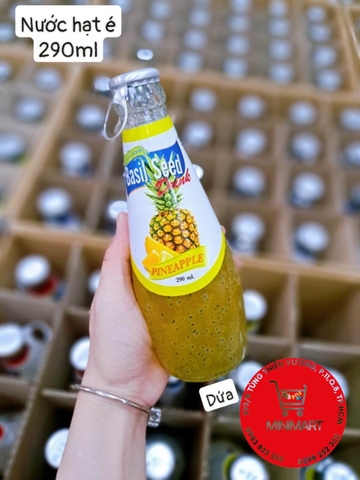 Nước ép trái cây hạt é  Basil Seed - Thailand 290ml (dứa)