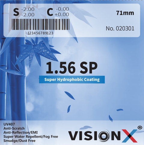 VisionX 1.56 SHMC UV407