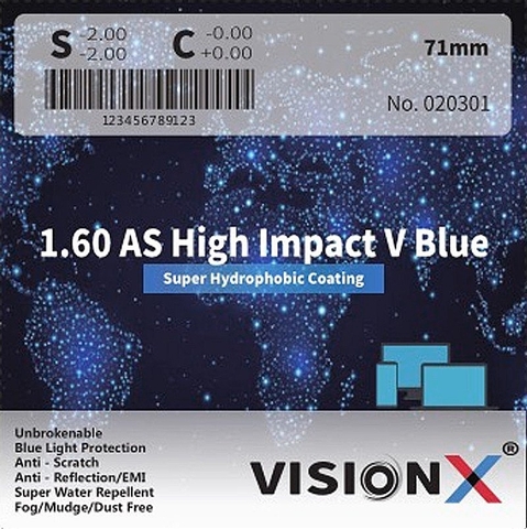 VisionX 1.6AS High Impact VBlue