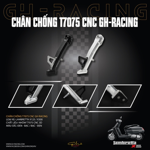 CHÂN CHỐNG CNC LAMBRETTA X125/X300 - GH-RACING